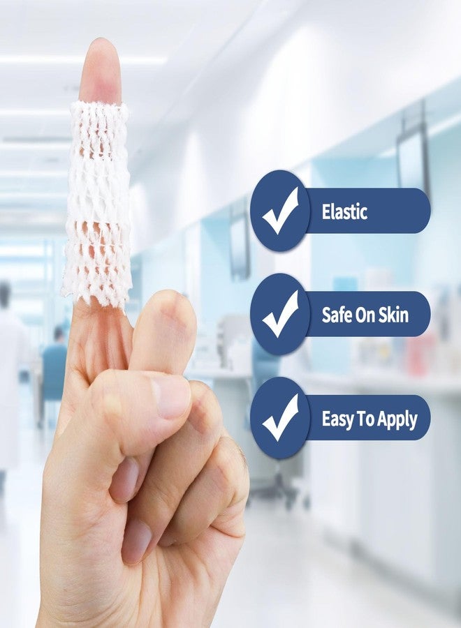 OXDFK 2 Rolls Tubular Bandage, 0.6 Inch Elastic Net Bandages, Wound Dressing Elastic Mesh Net, Tubular Gauze for Arm Wounds Without The Use of Adhesive Tape - Image 3